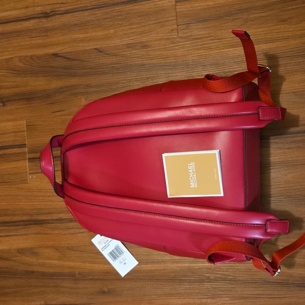 NWT Michael Kors Raspberry Medium Slater Backpack - Picture 2 of 11